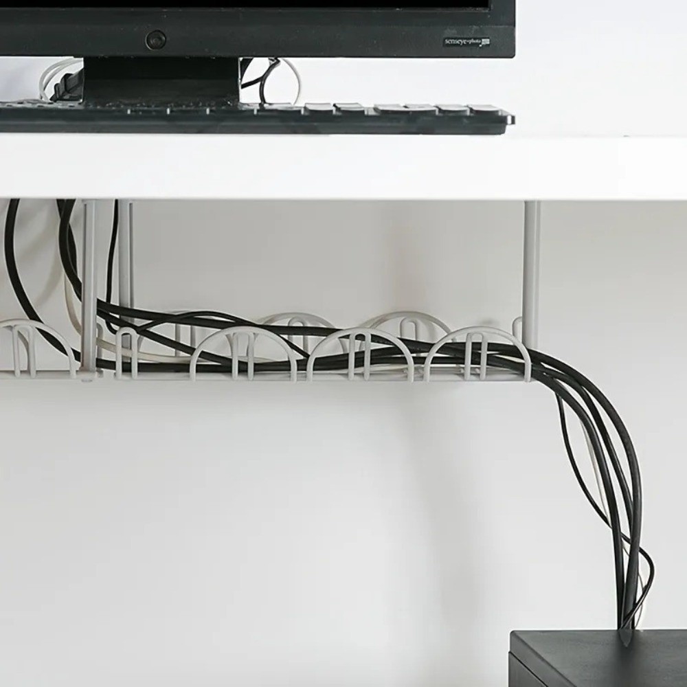 Document Holder Monitor - Under Desk Cable Management Tray Organizer
