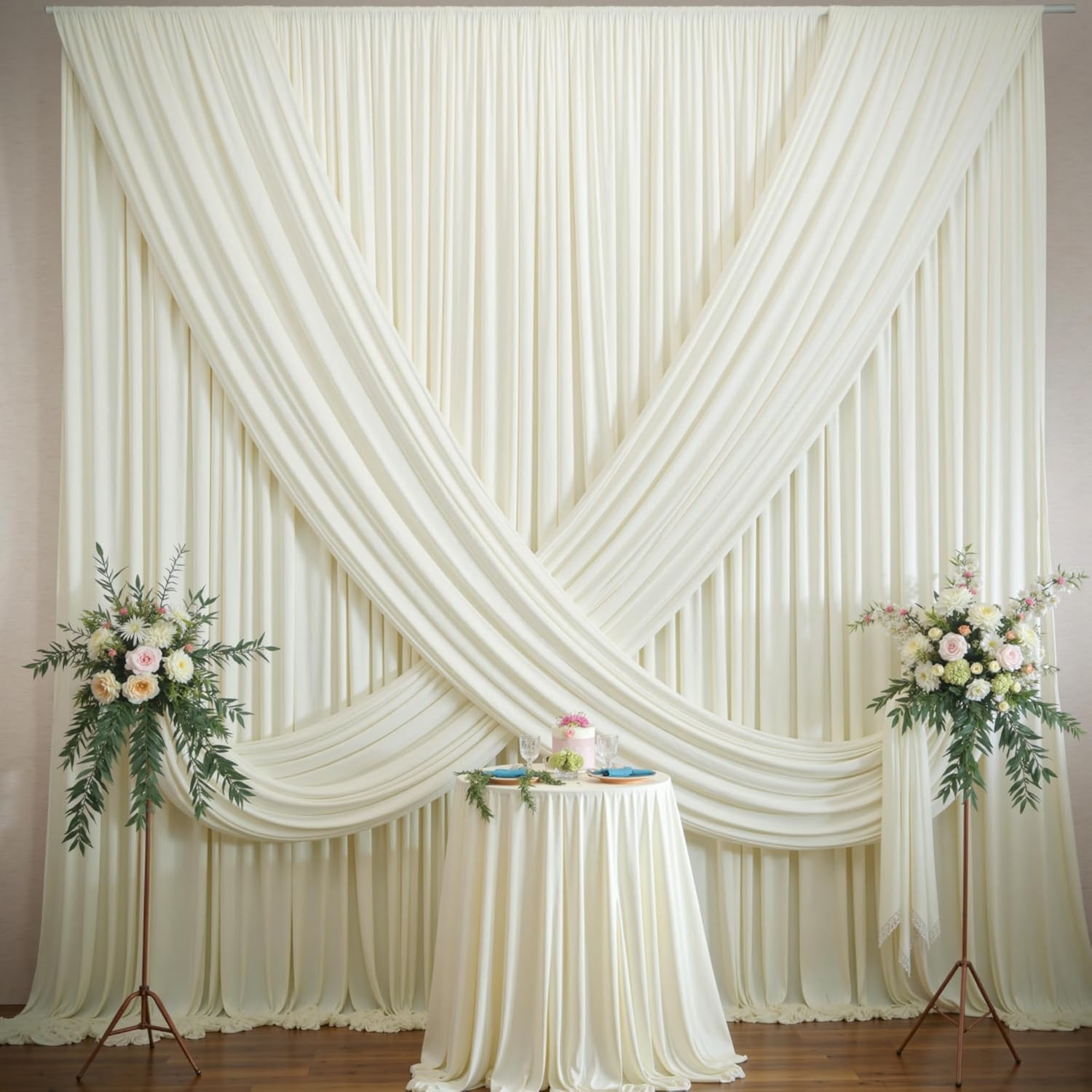 Office Tech Background - Wrinkle Free Backdrop Curtain for Parties