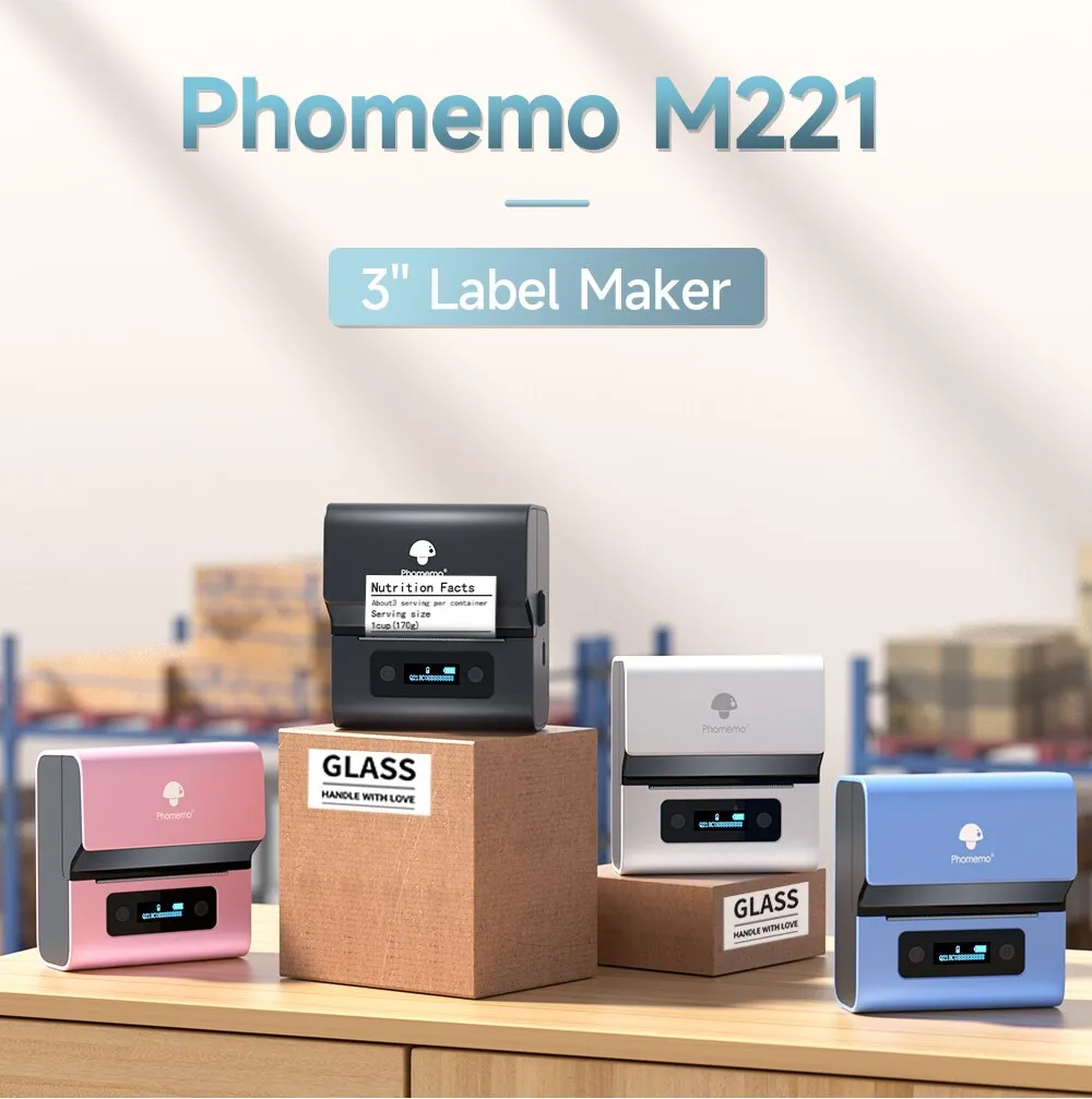 Real Phomemo M221 3inch Waterp - огляд і ціна Label Printer Thermal