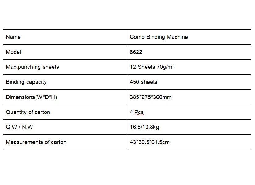 8622 Combs Binding Machine 21  - огляд і ціна Binding Machine Comb