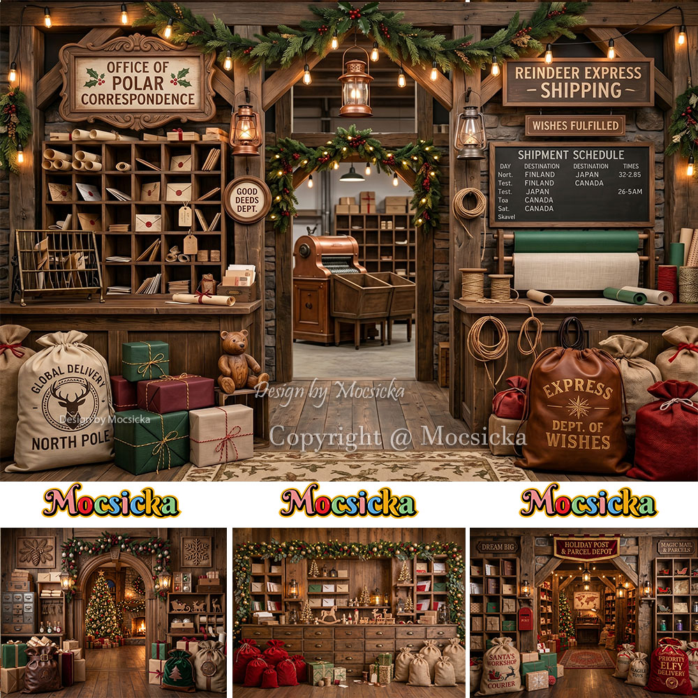 Mocsicka Christmas Post Office - огляд і ціна Office Tech Background