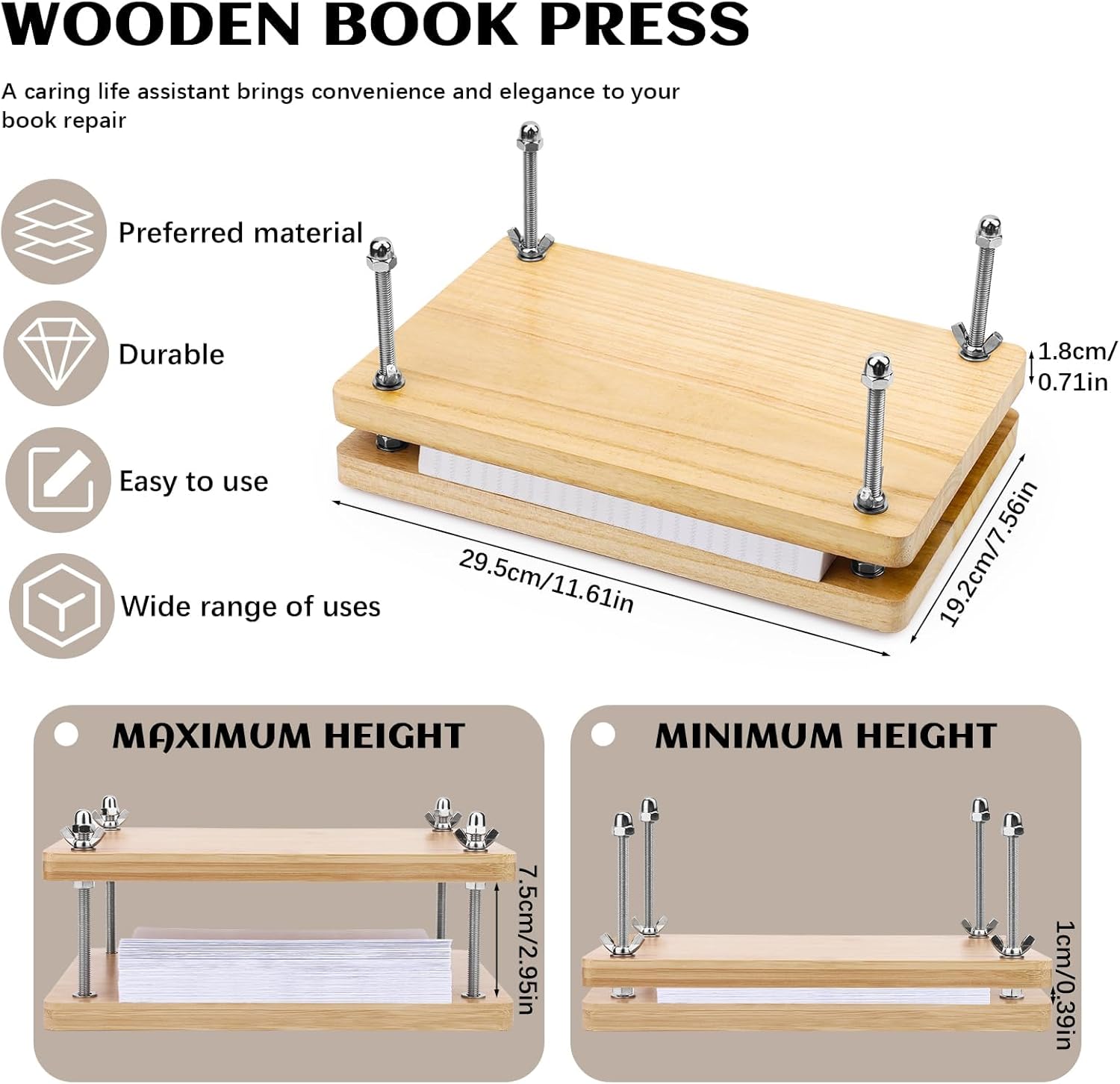 Wooden Book Press, Binding Too - огляд і ціна Binding Machine Comb