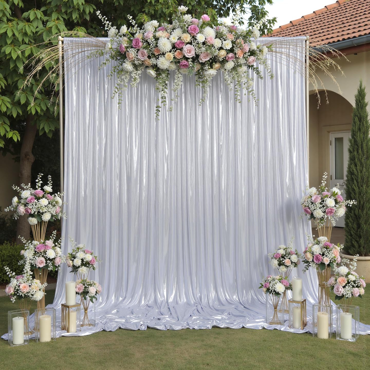 5x10ft Laser Backdrop Curtains - огляд і ціна Office Tech Background