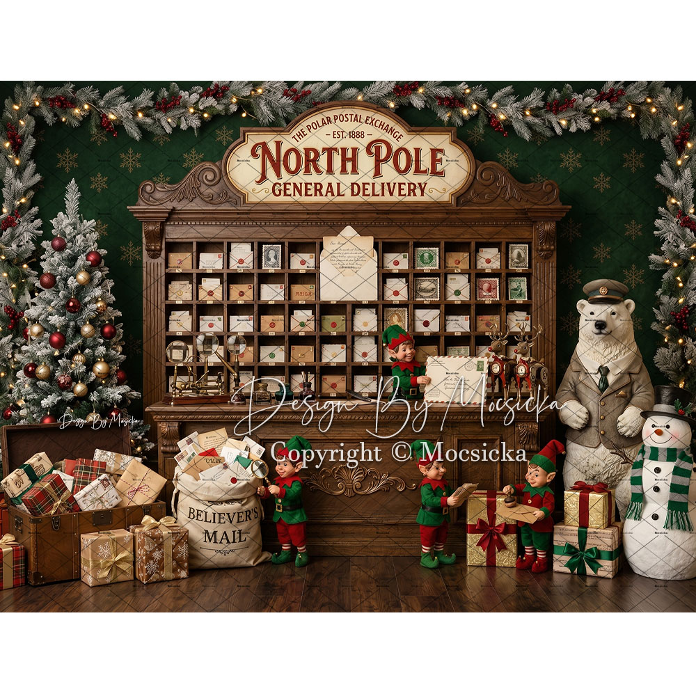 Mocsicka Christmas North Pole  - огляд і ціна Office Tech Background